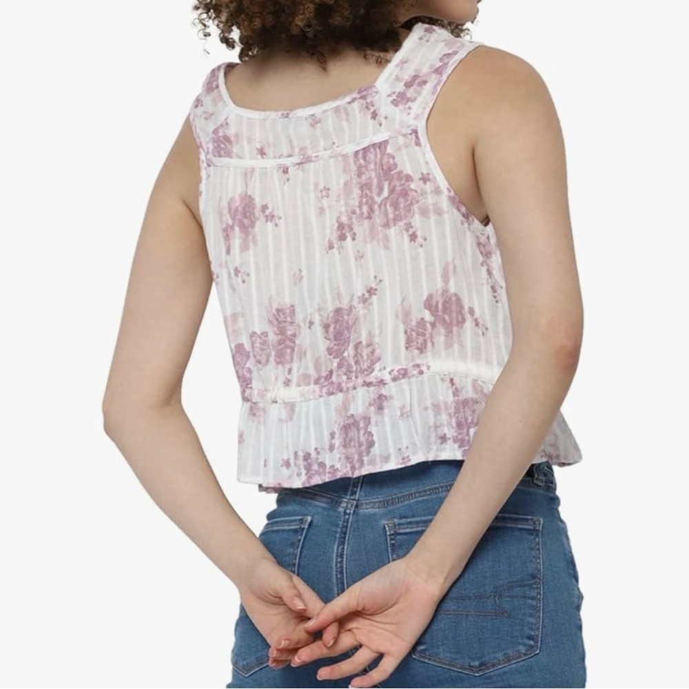 American Eagle flower blouse xs - Picture 7 of 7